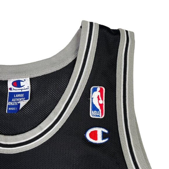 Rare VTG Champion NBA San Antonio Spurs Autographed Mario Elie Basketball Jersey - Picture 6 of 10